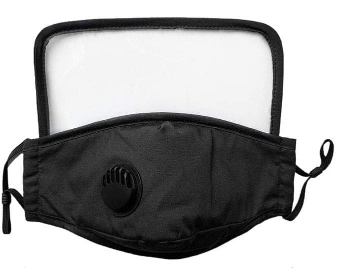 Brand New Reusable Face Mask with Breathing Valve and Clear Eye Shield - Senior.com Facial Masks