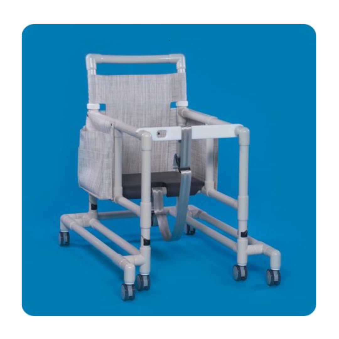 IPU Deluxe Ultimate PVC Walker - 6 Casters For Stability - Adjustable Height - Senior.com PVC Shower Chairs