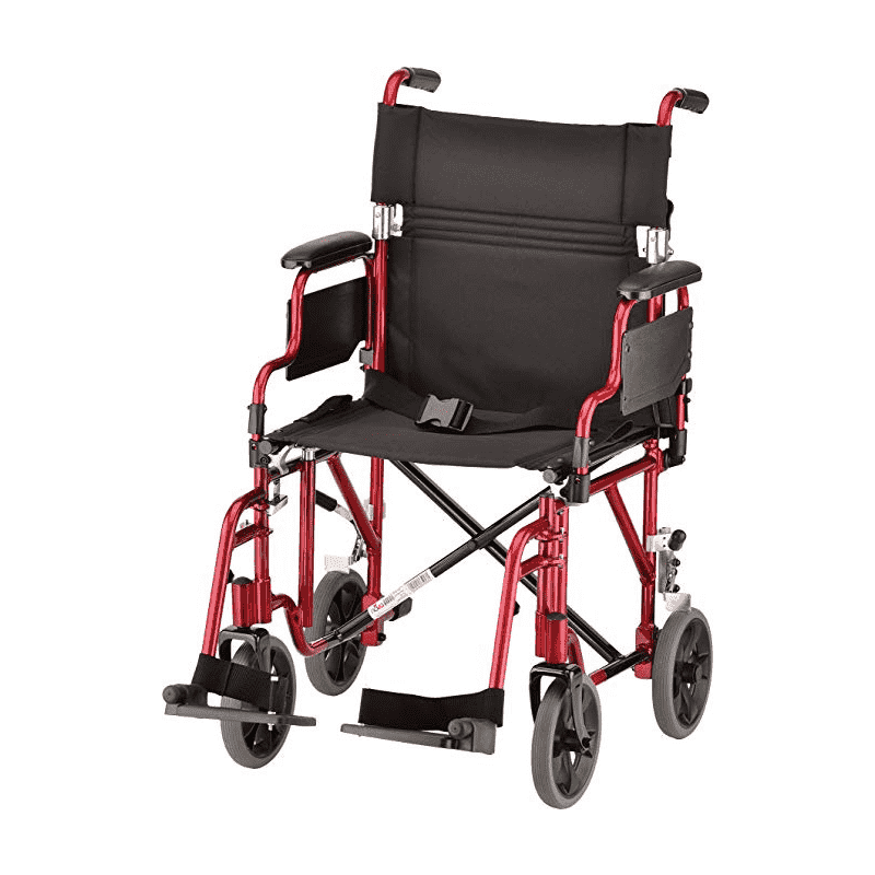 Nova Medical 19" Transport Chair with Detachable Arms & Swing Away Foot Rests - Senior.com Transport Chairs