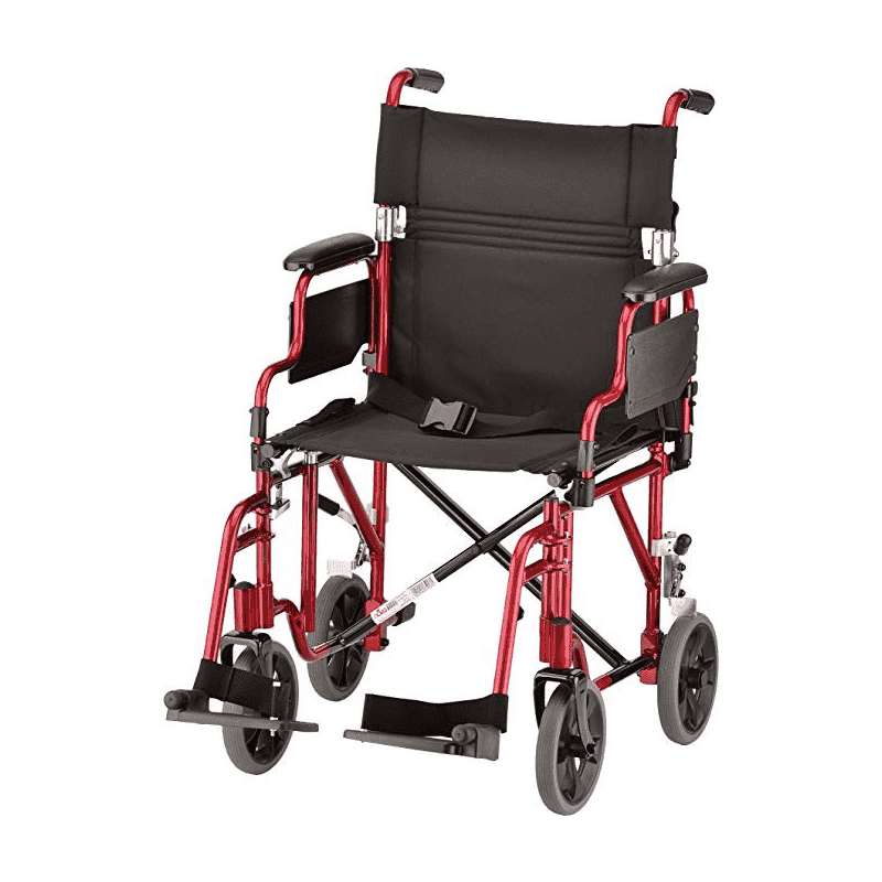 Nova Medical 349 19" Transport Chair with Detachable Arms & Swing Away Foot Rests - Senior.com Transport Chairs