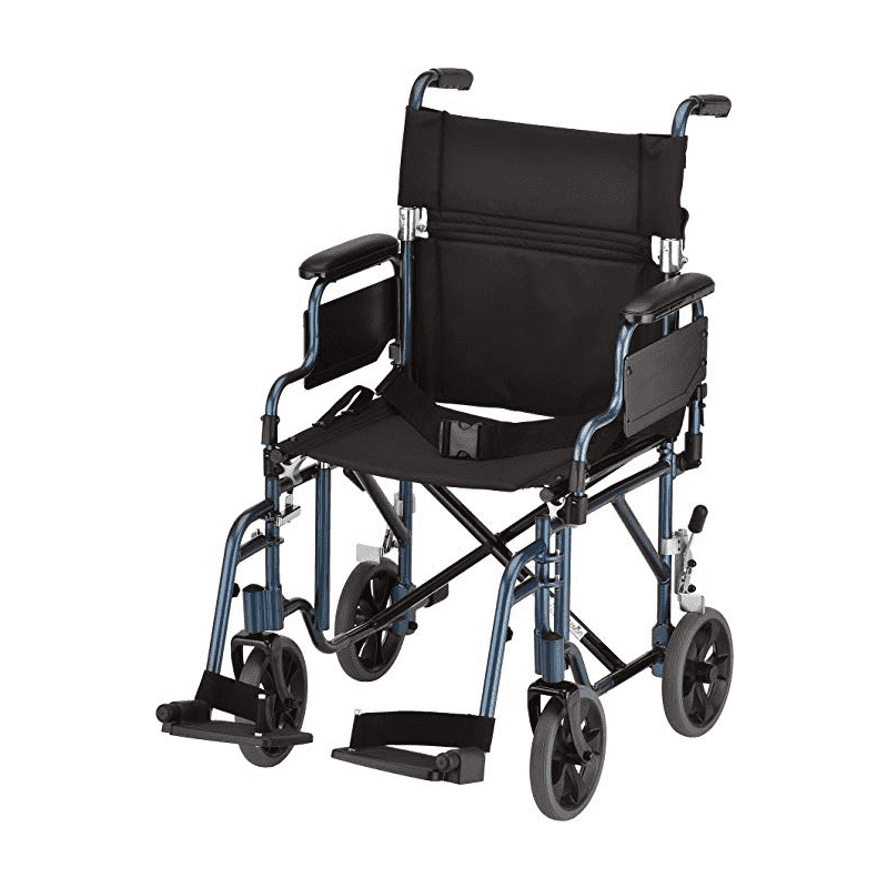Nova Medical 349 19" Transport Chair with Detachable Arms & Swing Away Foot Rests - Senior.com Transport Chairs