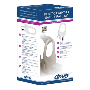 Drive Medical Plastic Tub Rails - Senior.com Grab Bars & Safety Rails
