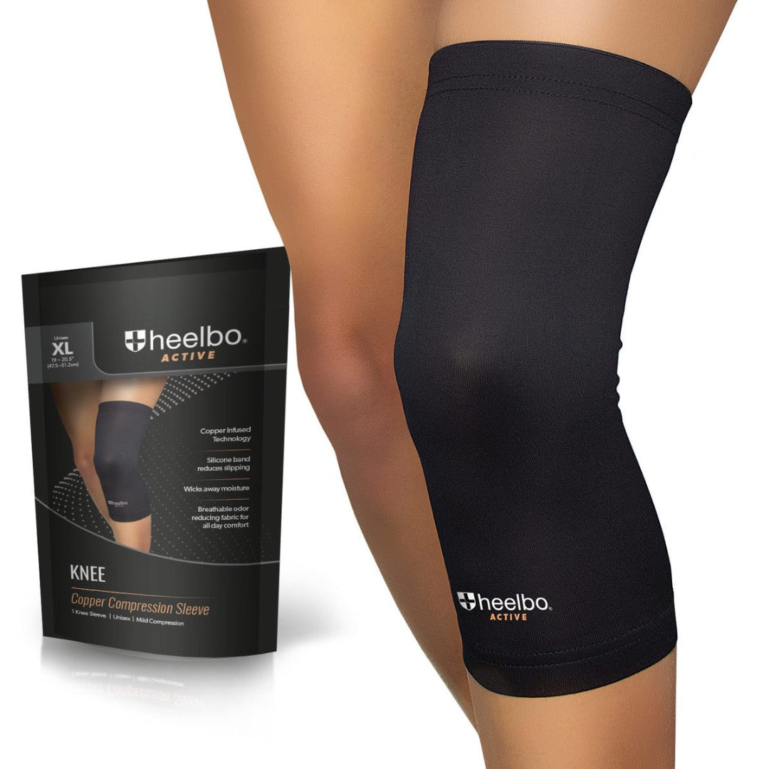 HealthSmart Heelbo - Knee Copper Compression Sleeve - Senior.com Knee Support