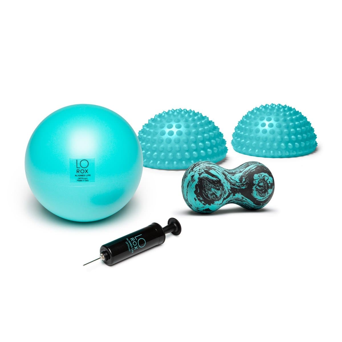 OPTP LoRox Aligned Life Kit - Mini Infinity Roll, Aligned Domes & Body Sphere - Senior.com Exercise Kits
