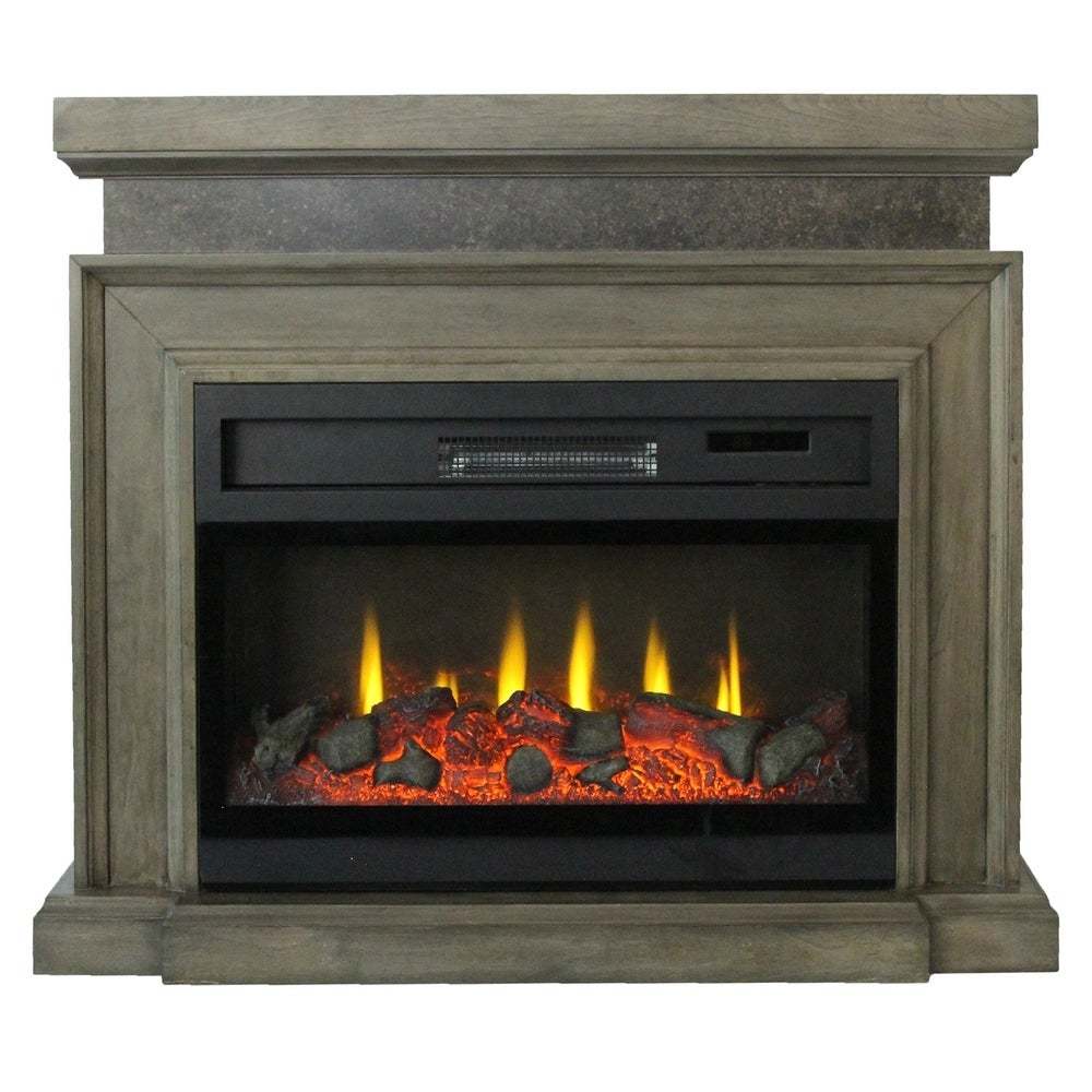 LifeSmart 38" Mantel Fireplace with 3D Flame and Remote Control - Senior.com Heaters & Fireplaces
