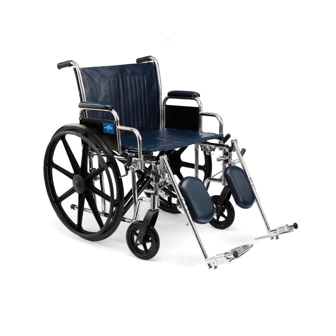 Medline Bariatric ExtraWide Steel Wheelchairs 500 lb Cap 24" Seat
