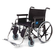 Medline Excel Shuttle Bariatric Extra Wide Transport Wheelchairs - Senior.com Wheelchairs