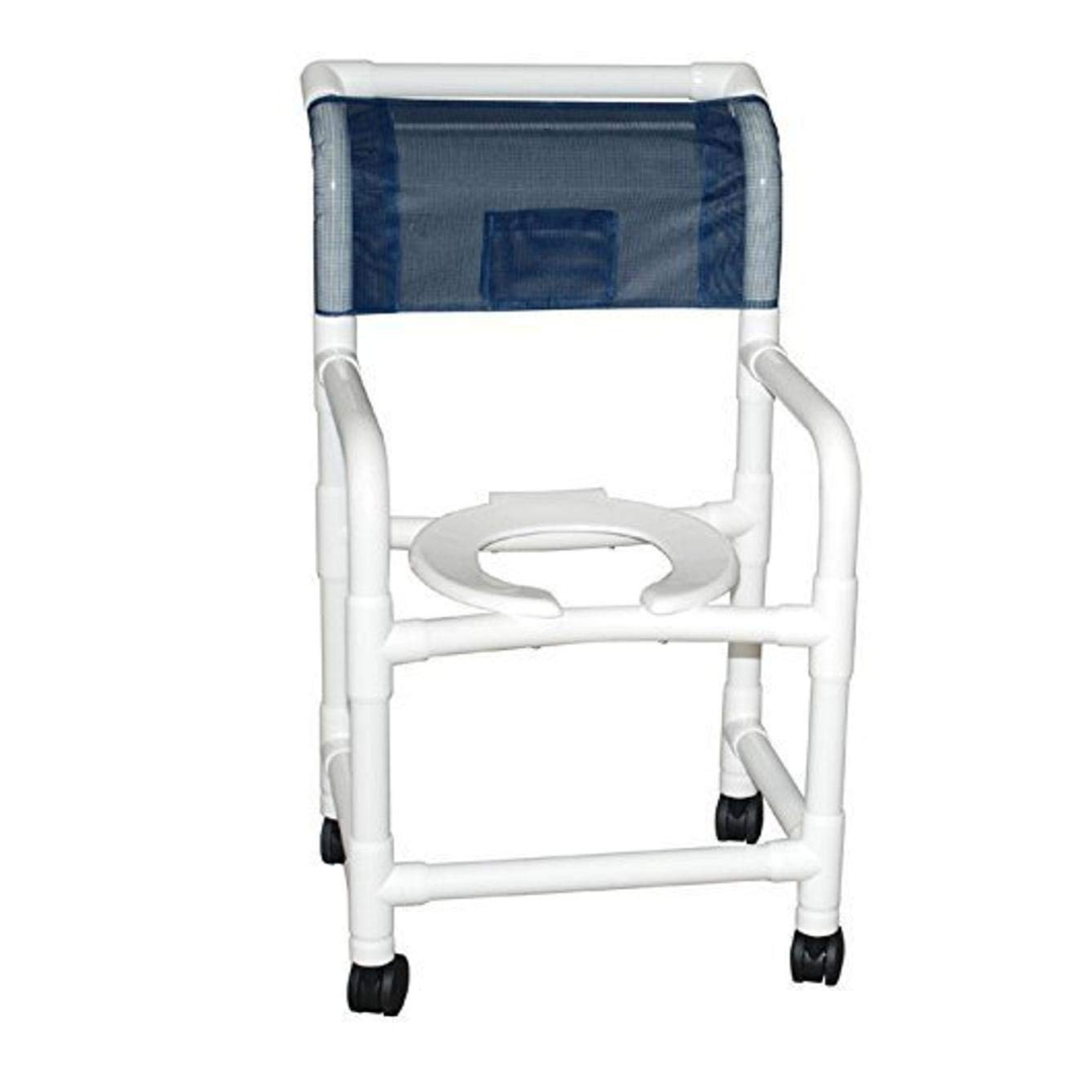 MJM International 118-3TW-SL Standard Shower Chair with Sling Seat - Senior.com PVC Shower Chairs