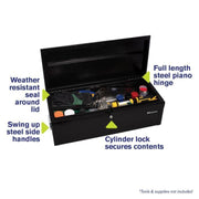 Montezuma Steel Utility Storage Tool Box with Secure Cylinder Lock - Senior.com Tool Box