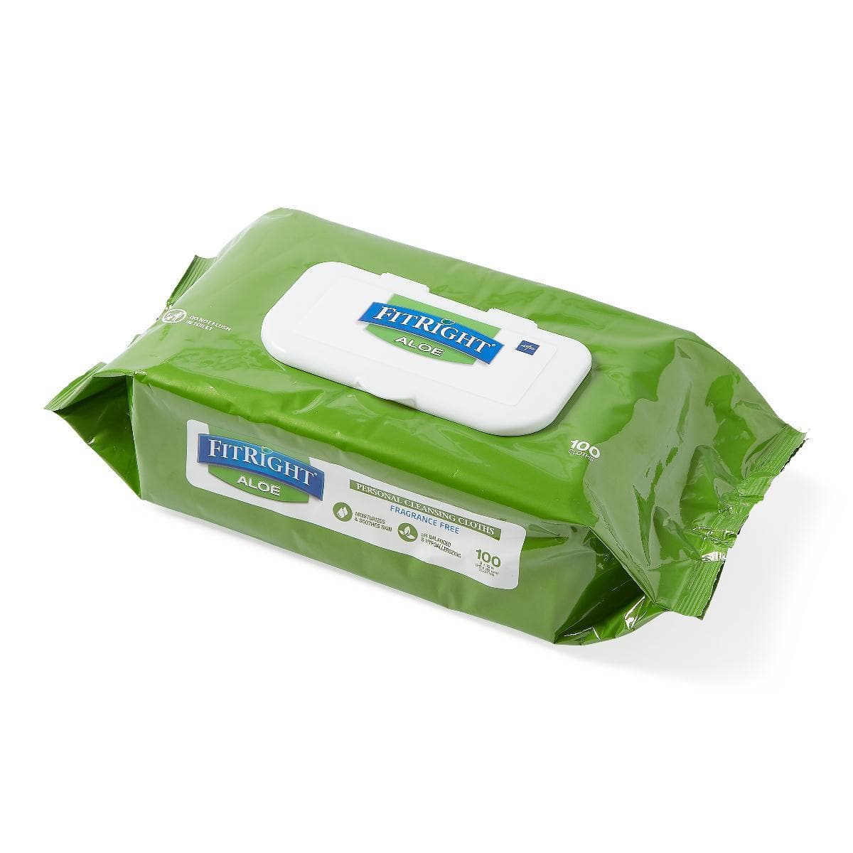 FitRight Large Personal Cleansing Wipes - Aloe Scented - Packs of 100 - Senior.com Cleansing Wipes
