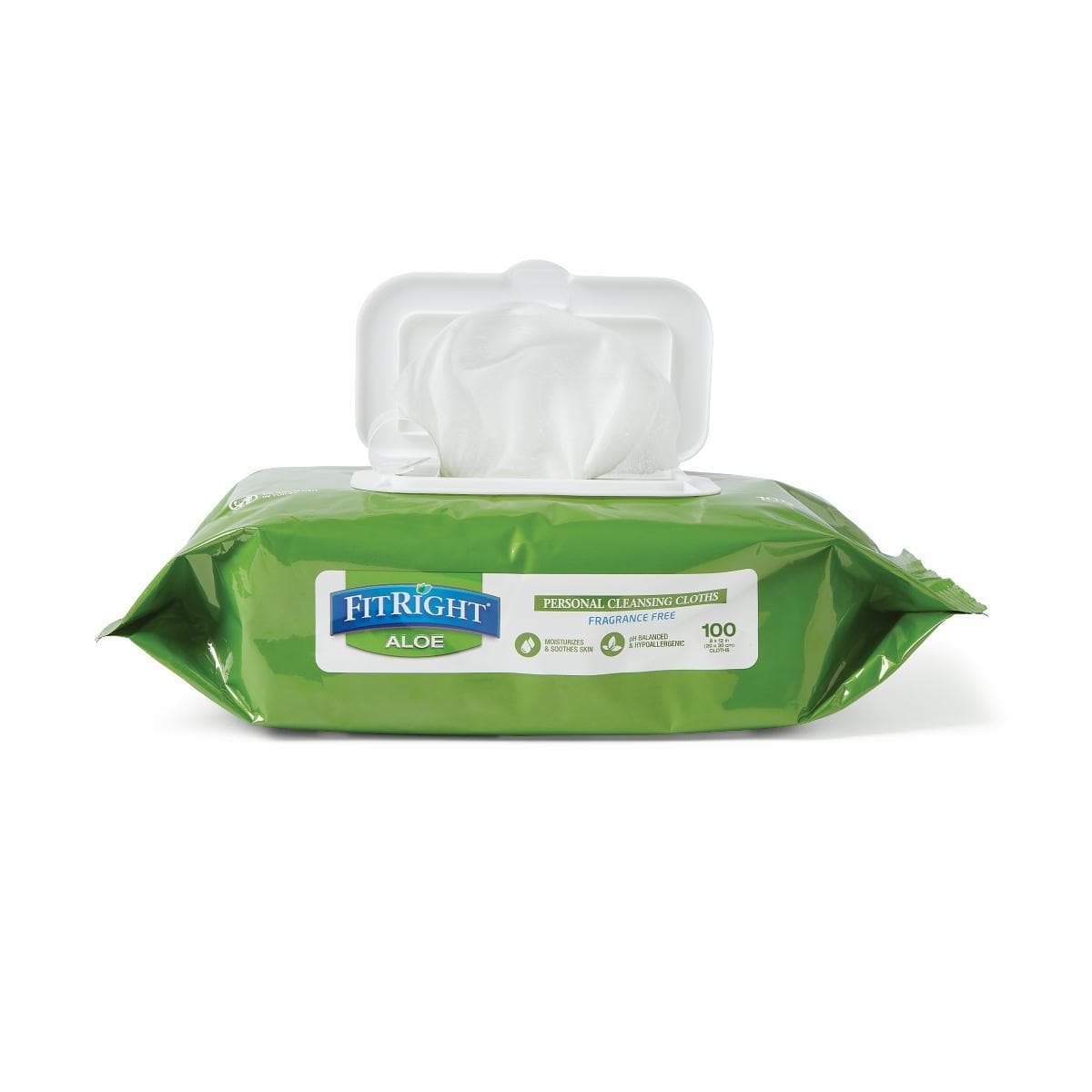 FitRight Large Personal Cleansing Wipes - Aloe Scented - Packs of 100 - Senior.com Cleansing Wipes