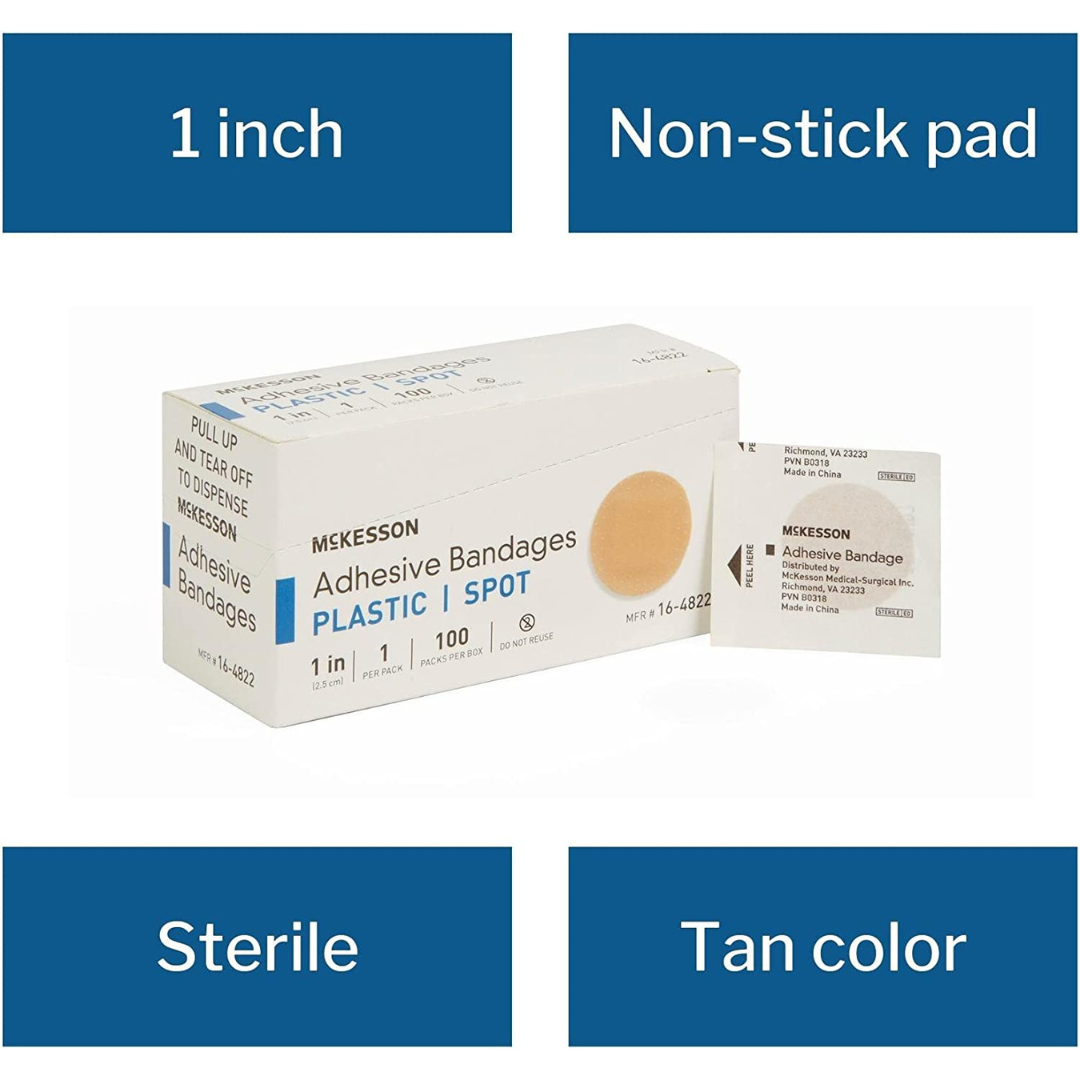 McKesson MediPak Performance Sheer Adhesive Spot Bandage 1" Diameter