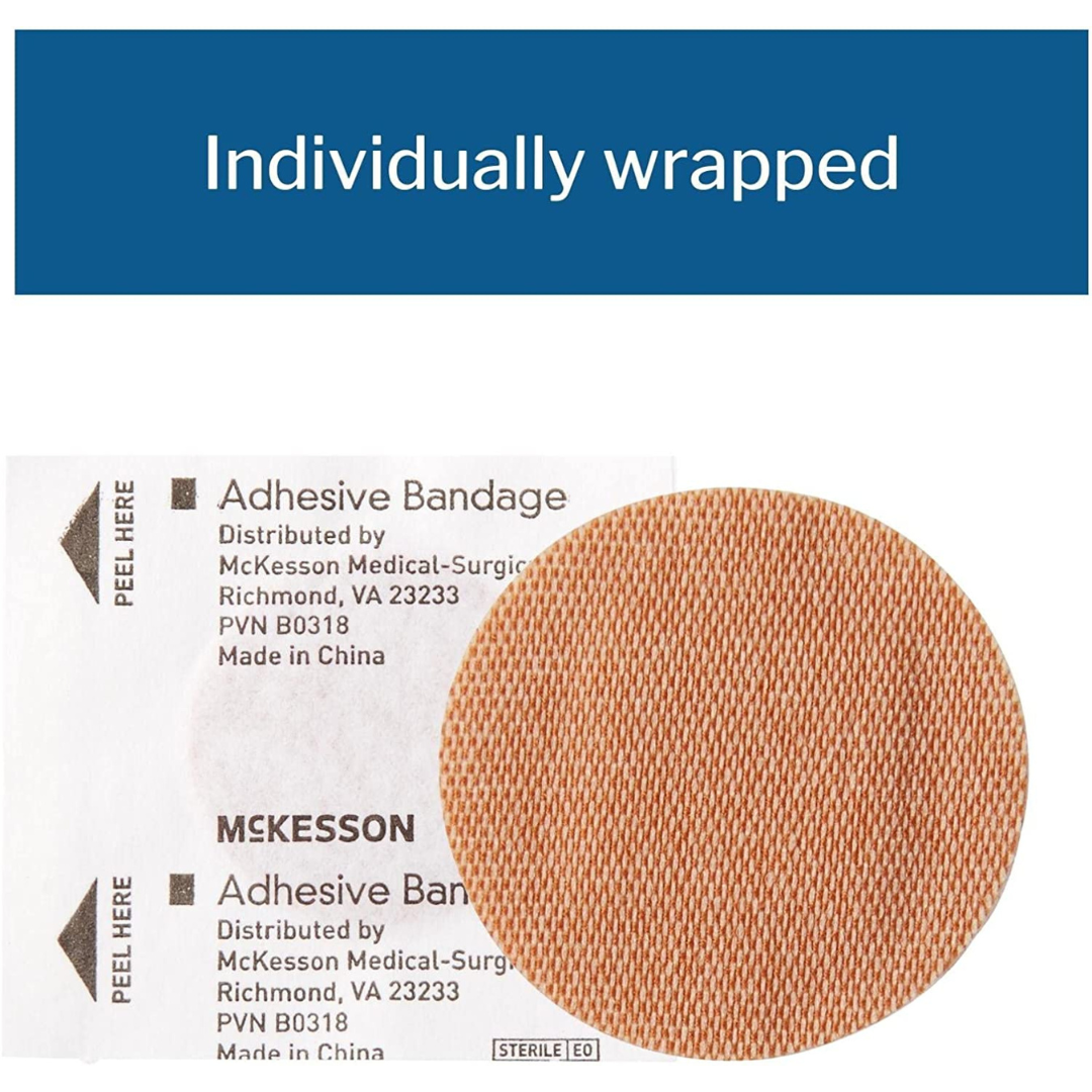 McKesson Medi-Pak Performance Sheer Adhesive Spot Bandage - 1" Diameter - Senior.com Bandages