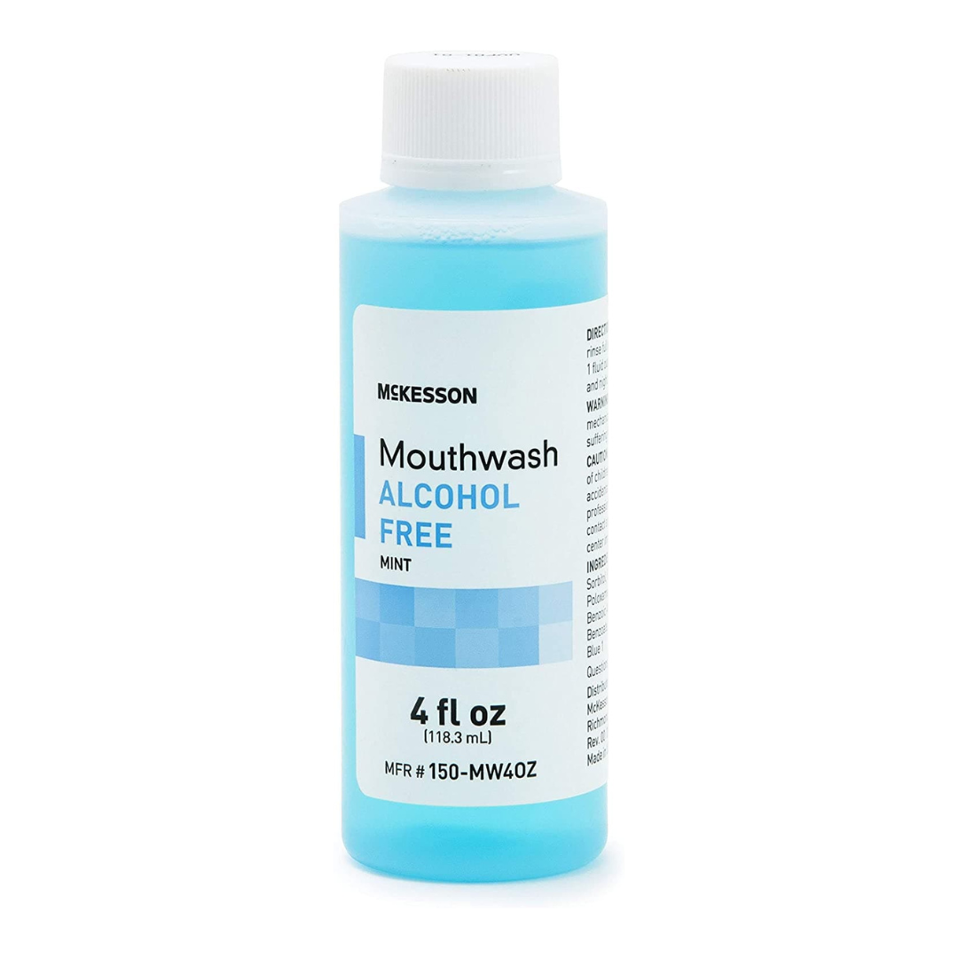 McKesson Mint Flavored Mouthwash - 4 oz Bottles - Senior.com Mouthwash