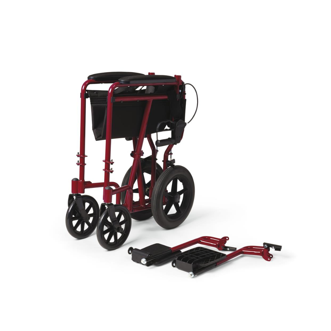 Medline Basic Aluminum Transport Chair with 12" Wheels - Senior.com Transport Chairs