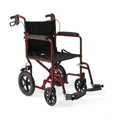 Medline Basic Aluminum Transport Chair with 12" Wheels - Senior.com Transport Chairs