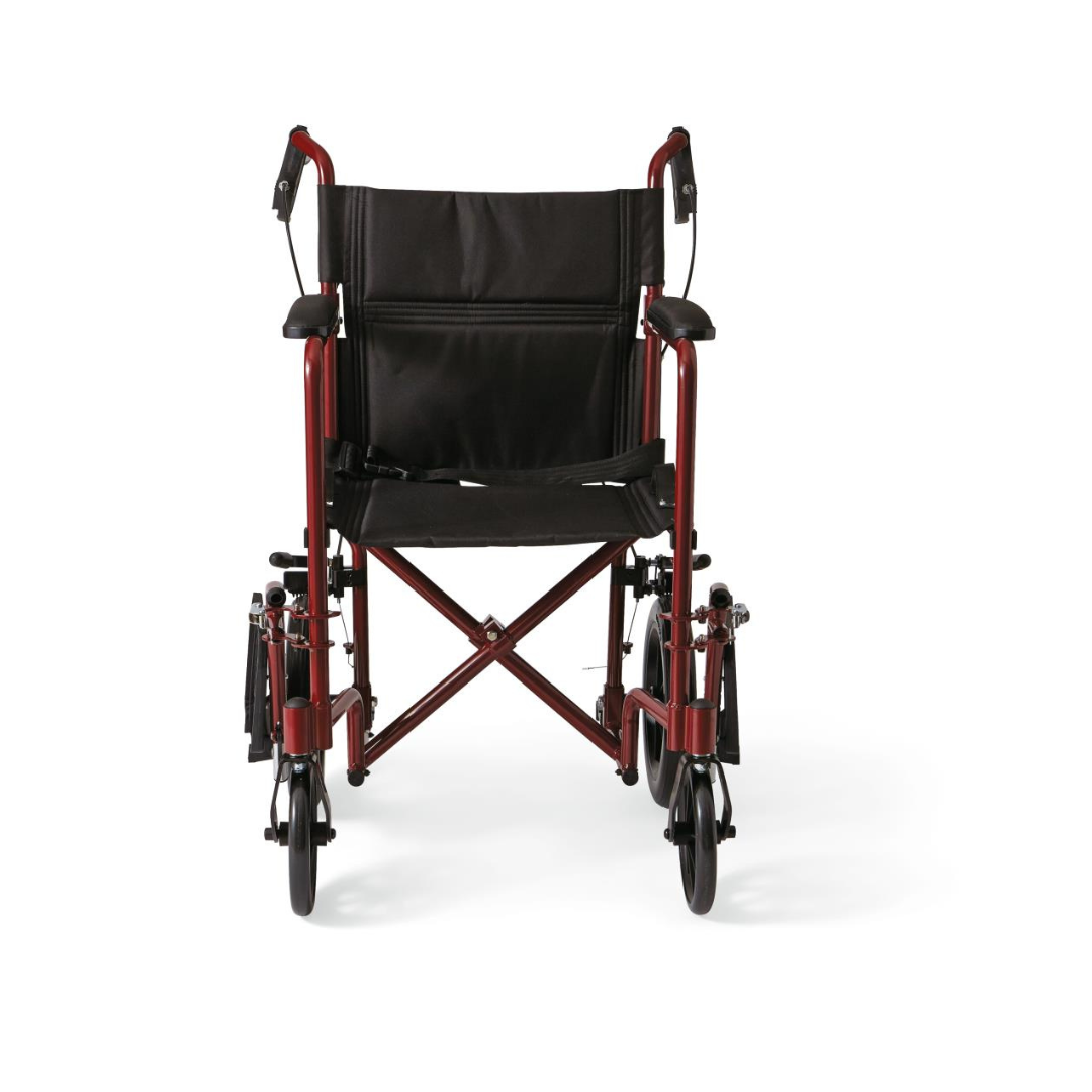 Medline Basic Aluminum Transport Chair with 12" Wheels - Senior.com Transport Chairs