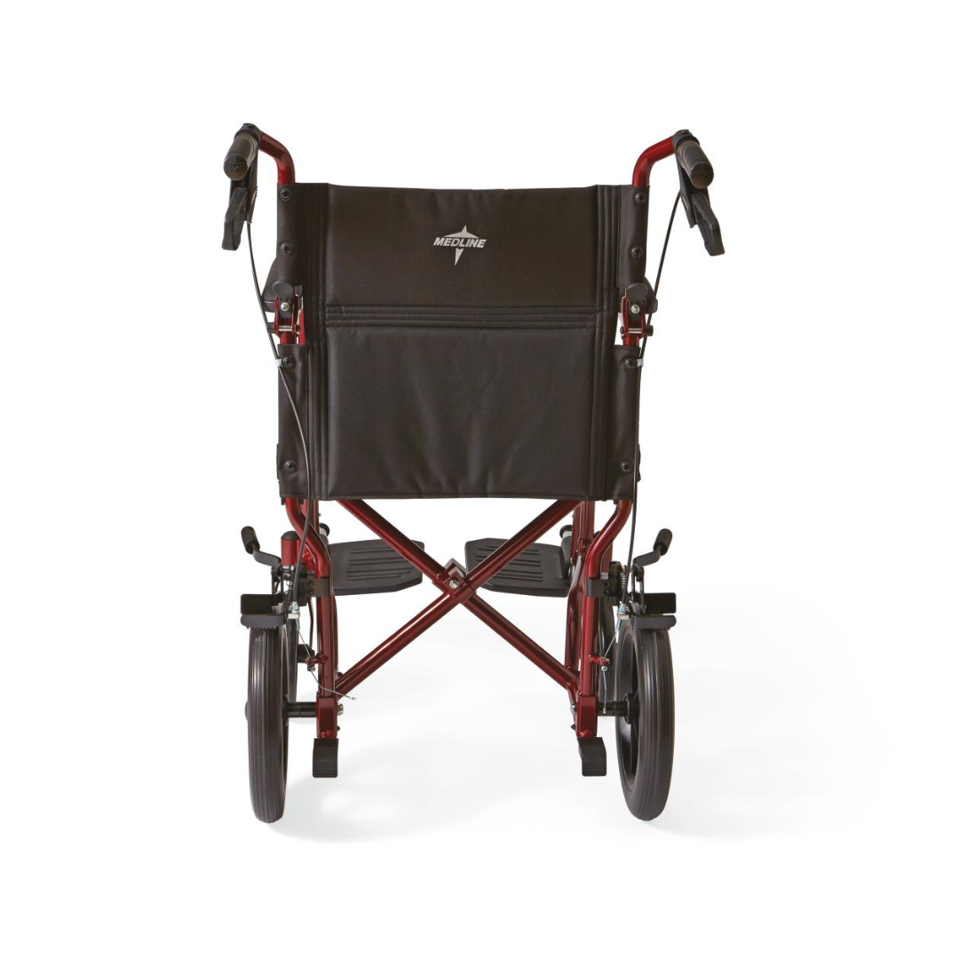 Medline Basic Aluminum Transport Chair with 12" Wheels - Senior.com Transport Chairs