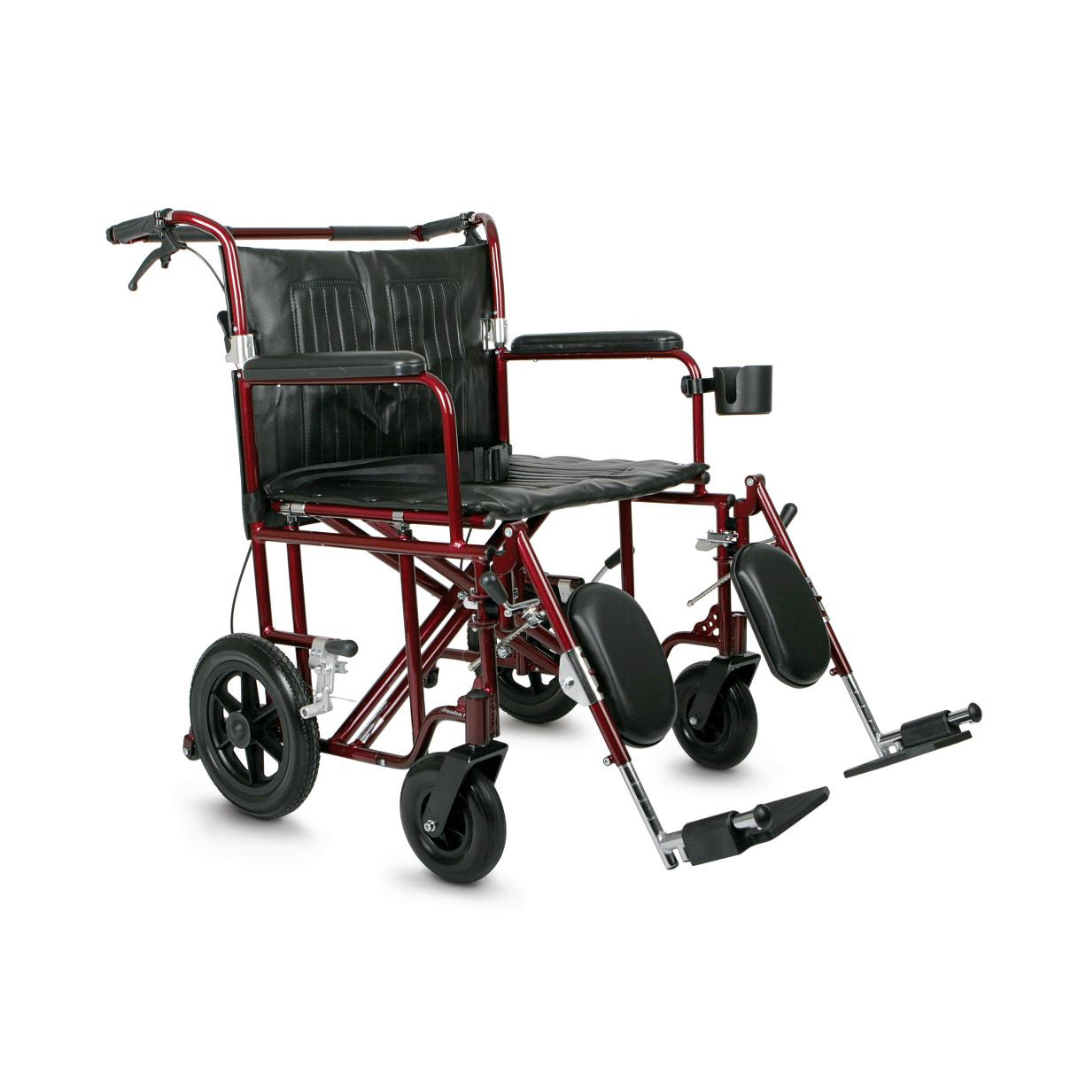 Medline Freedom Plus Wide Lightweight Bariatric Transport Chair - Senior.com Transport Chairs
