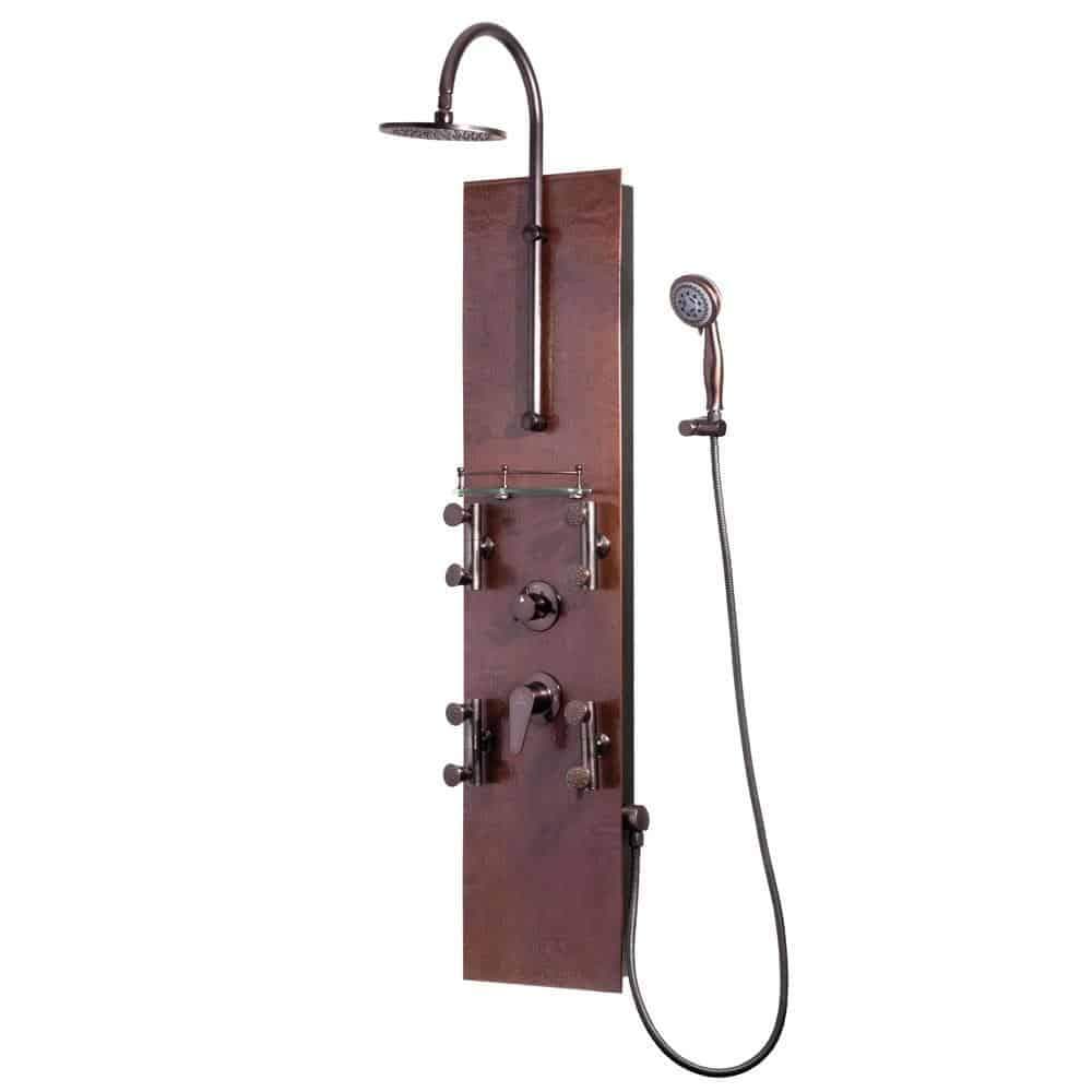 Pulse ShowerSpas Mojave Panel with 8" Rain Showerhead & 8 Body Spray Jets - Senior.com Shower Systems
