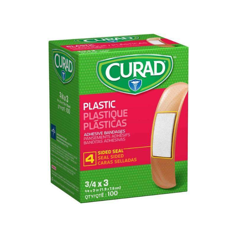 CURAD Plastic Adhesive Bandages-3/4" x 3" box of 100 - Senior.com 