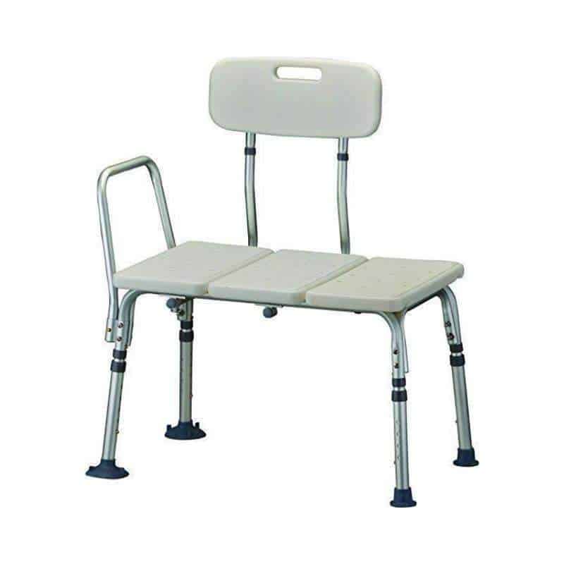 NOVA Medical Portable Bath Transfer Bench - White - Senior.com Transfer Equipment
