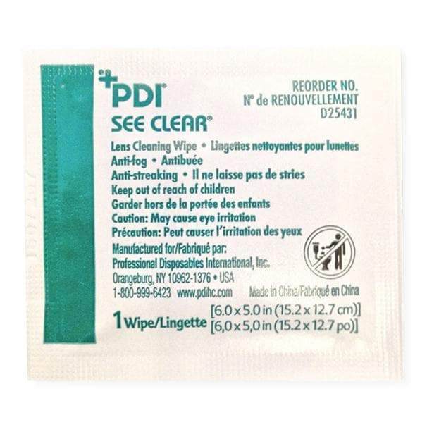 PDI See Clear Eye Glass Cleaning Wipes - Senior.com Lens Cleaners