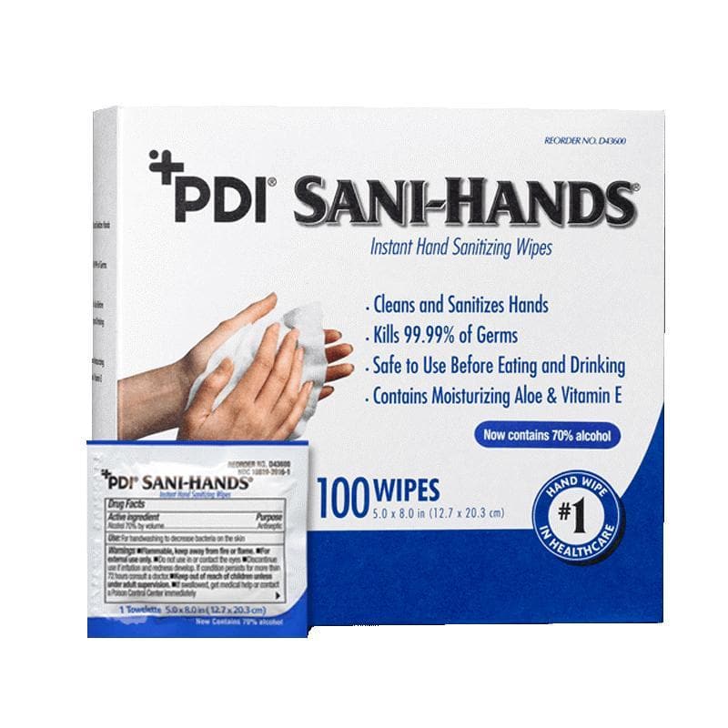 PDI Sani-Hands Instant Hand Sanitizing Wipes - Individually Wrapped - Senior.com Hand Sanitizers