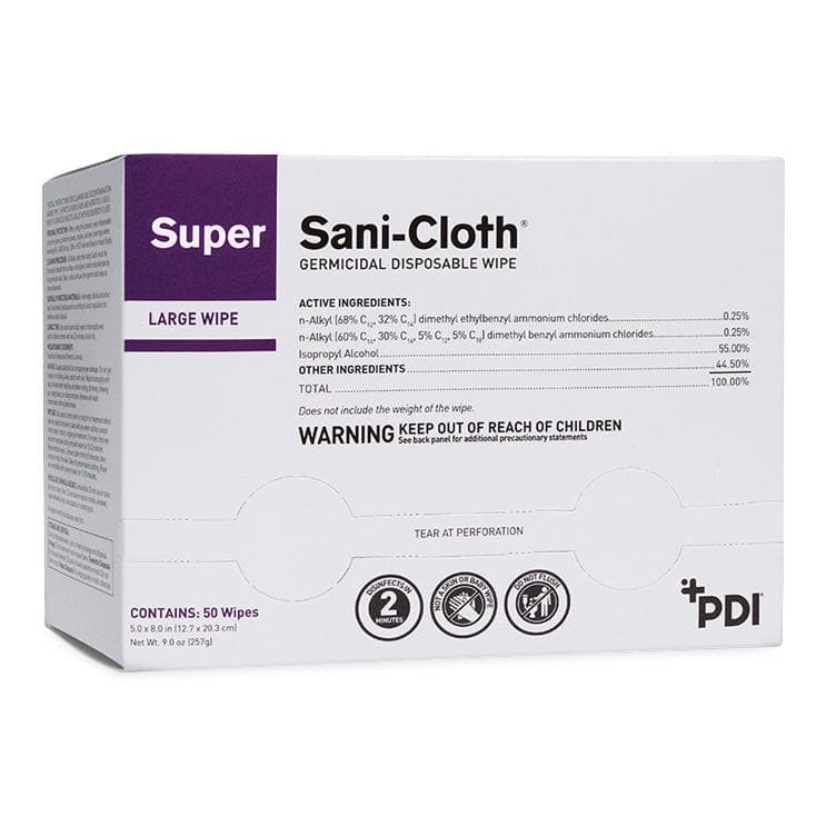 PDI Super Sani-Cloth Germicidal Disposable Individually Wrapped Wipes - Senior.com Disinfectants