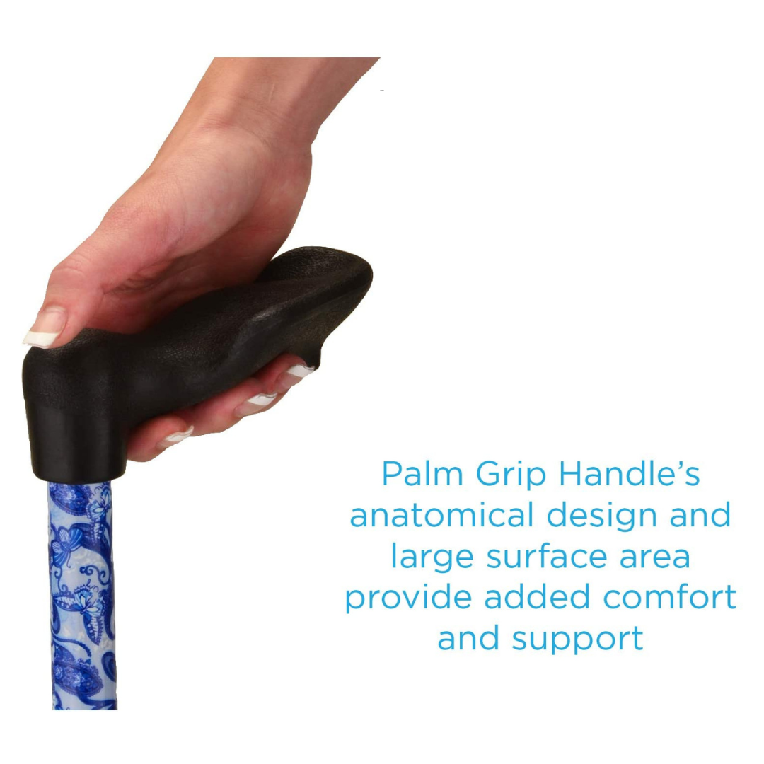 Nova Medical Palm Grip Orthopedic Handle Walking Cane - Lightweight and Adjustable - Senior.com Canes