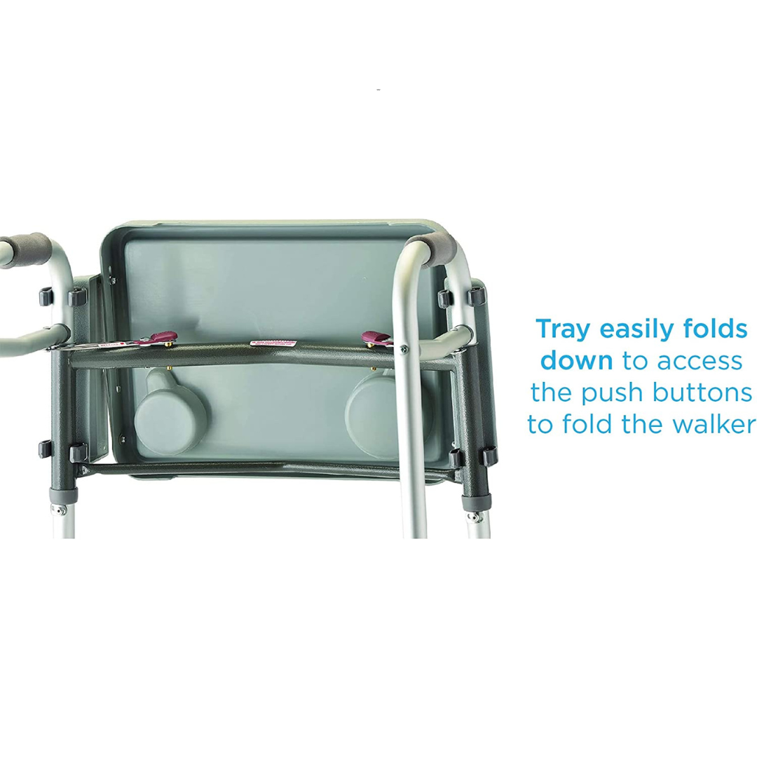 Nova Medical Walker Folding Food Tray - Senior.com Walker Parts & Accessories