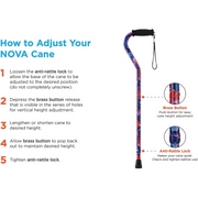 Nova Medical HD Extra Tall Heavy Duty Offset Cane - Up To Users 6'11" - Senior.com Canes
