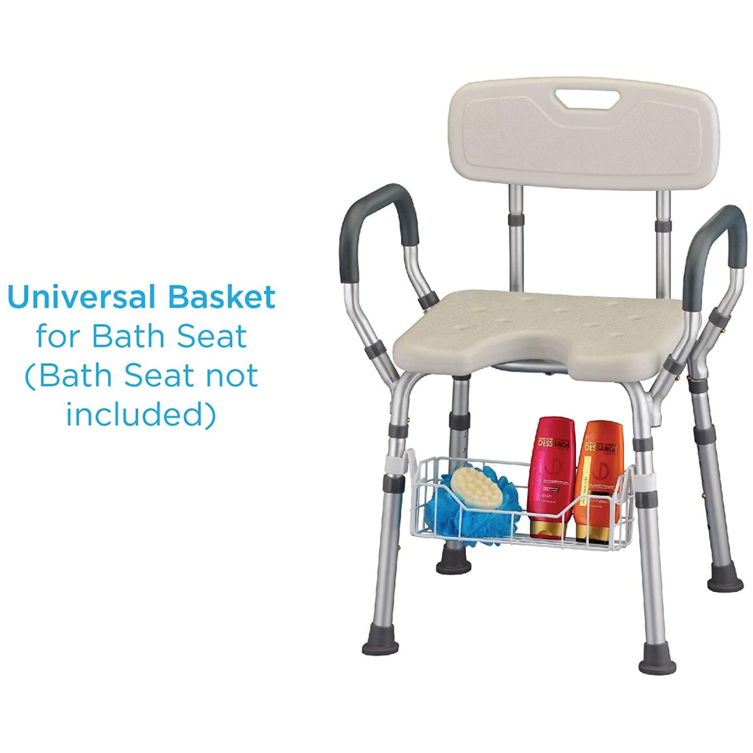 Nova Shower Chair Basket Accessory, Shampoo & Soap Holder - Senior.com Shower Basket