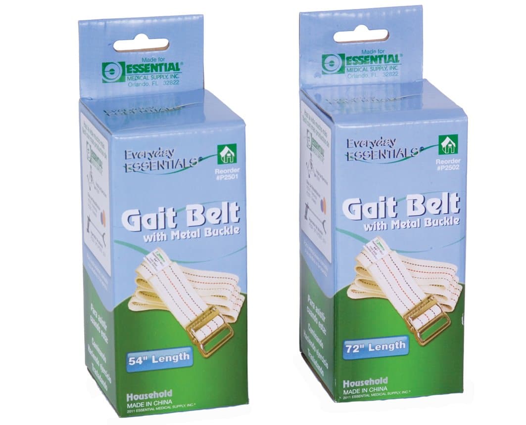 Essential Medical Supply Woven Gait Belt with Metal Buckle - Senior.com Patient Care