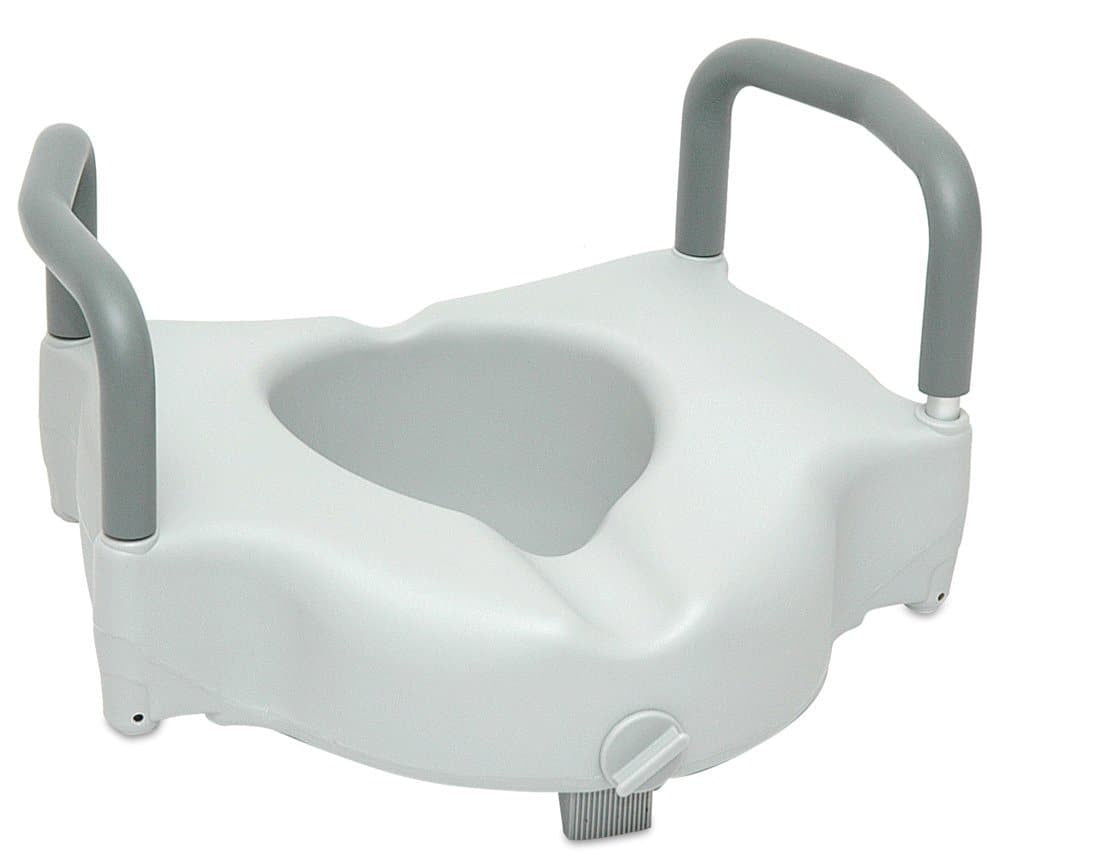 ProBasics Raised Toilet Seat with Lock and Padded Arms - Senior.com Raised Toilet Seats