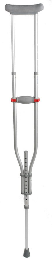 Medline Quick-Fit Aluminum Crutches - Height Adjustable 4'7" to 6'7" - Senior.com Push-Button Crutches