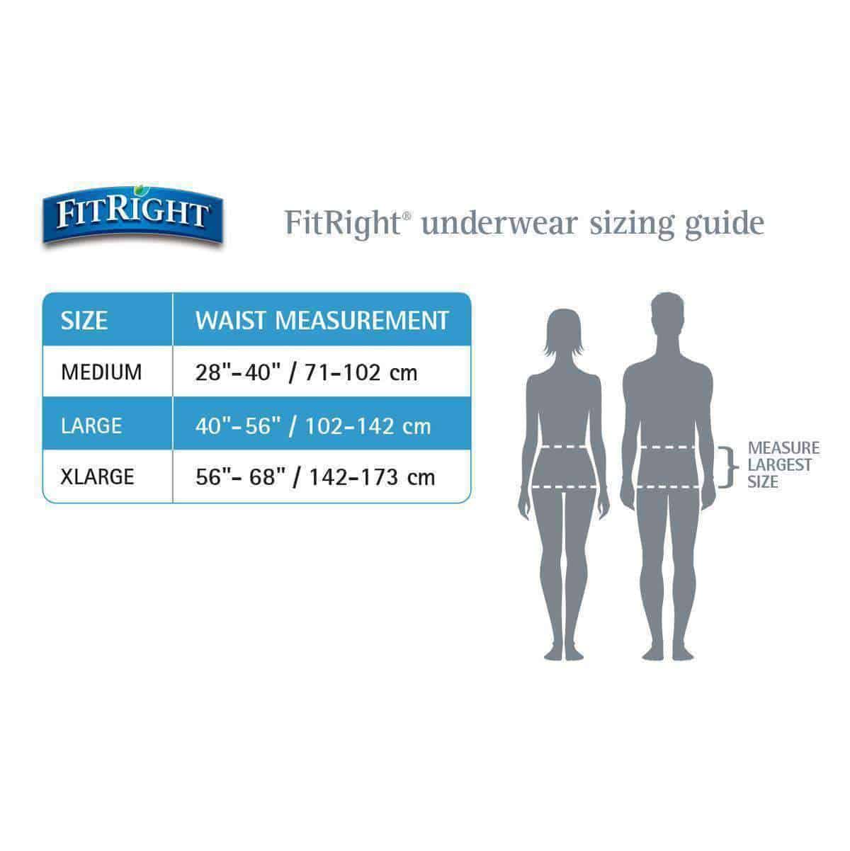 FitRight Super Adult Incontinence Underwear - Maximum Absorbency Case of 80 - Senior.com Incontinence