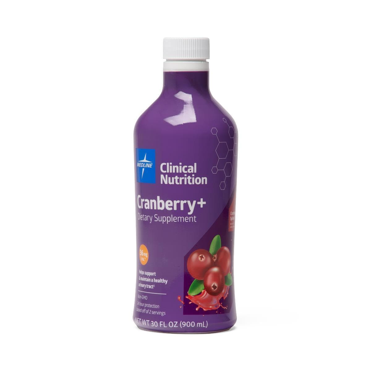 Medline Cranberry+ Liquid UTI Dietary Supplement - 30 oz Bottle - Senior.com Nutrition Supplements
