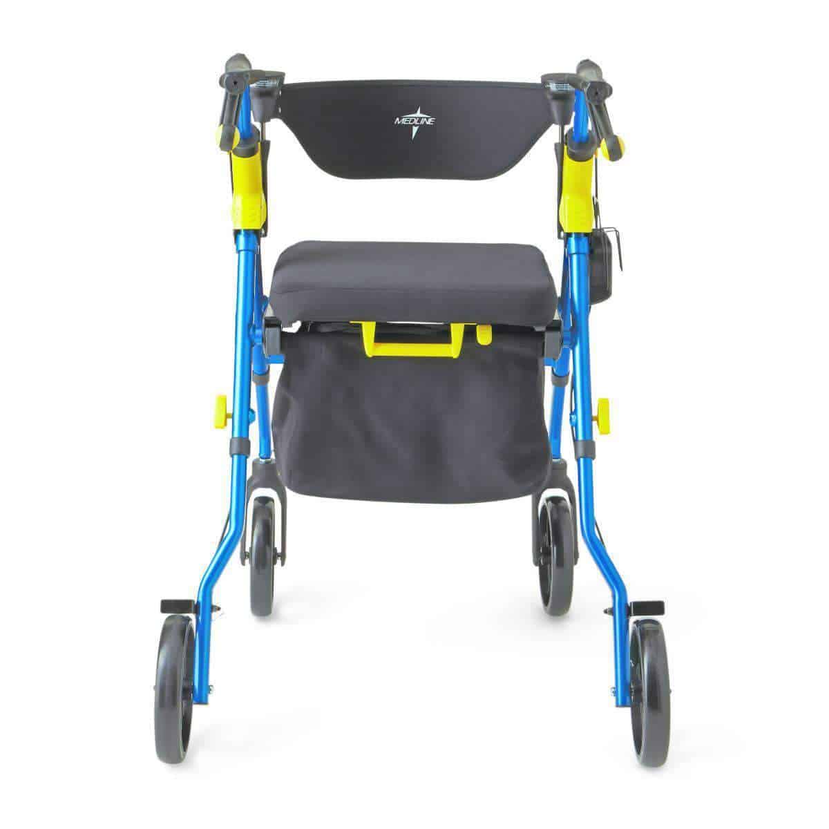 Medline Premium Empower Folding Mobility Rollator Walker with 8" Wheels - Senior.com Rollators