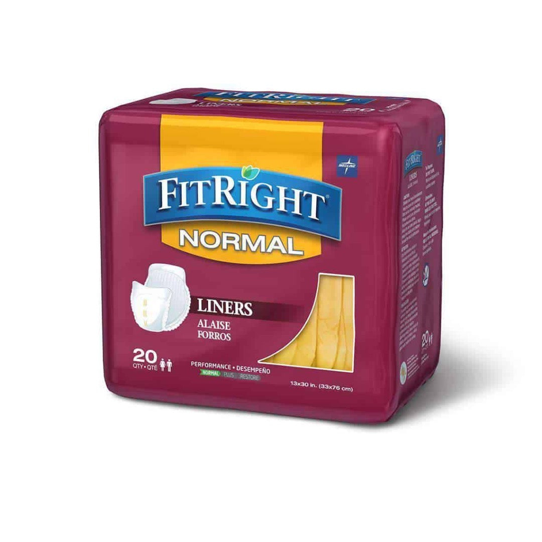 FitRight Incontinence Liners for Adults - 13 x 30 Case of 80 - Senior.com Incontinence