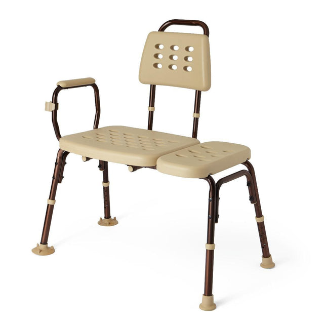 Medline Transfer ExtraWide Shower Bench with Antimicrobial Protection