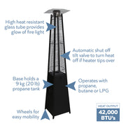 Blue Sky Outdoors 360° Pillar of Flame Gas Patio Heater - Senior.com Heaters & Fireplaces