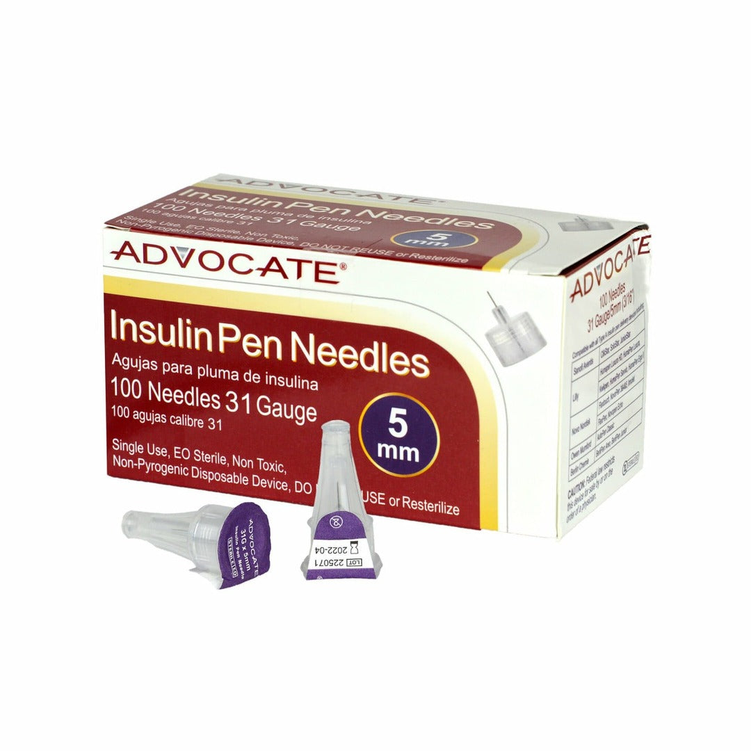 Advocate Insulin Pen Needles- 31G X 5MM - box of 100 - Senior.com Insulin Needles