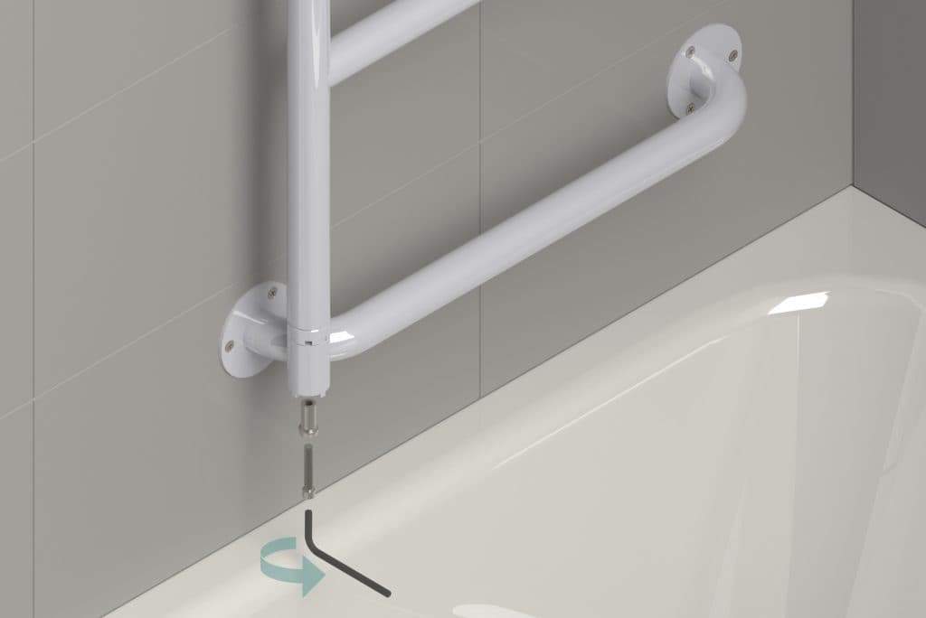 HealthCraft Dependa-Bar Bathroom and Shower Mounted Safety Rail - Open Box - Senior.com Grab Bars & Safety Rails