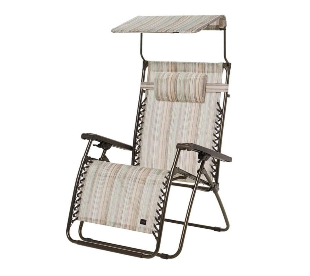Bliss Hammocks 33" Wide XXL Zero Gravity Chair w/ Canopy & Pillow - Senior.com Outdoor Chairs