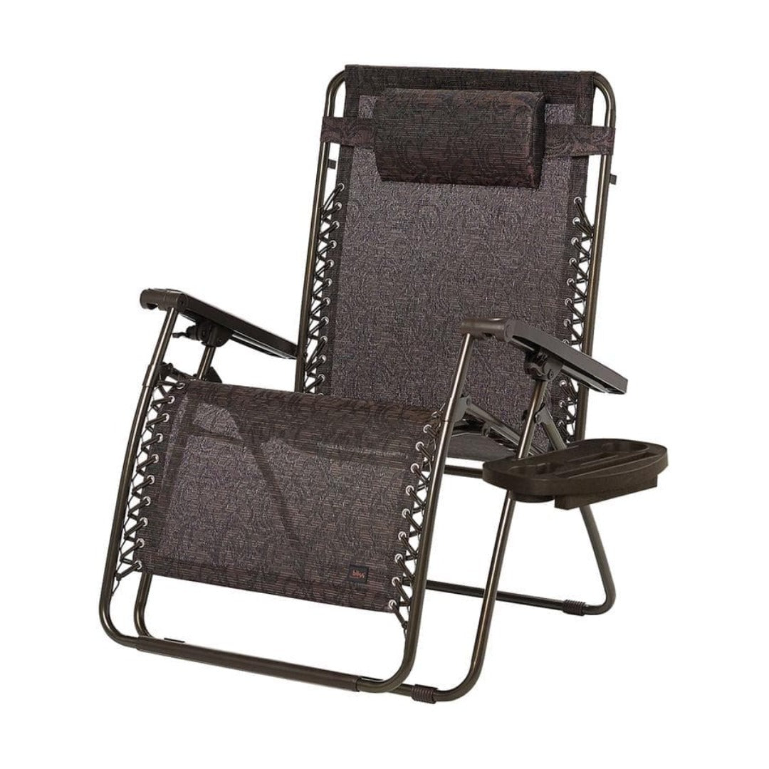 Bliss Hammocks XXL 33" Wide Zero Gravity Chair w/ Pillow & Drink Tray - Senior.com Outdoor Chairs