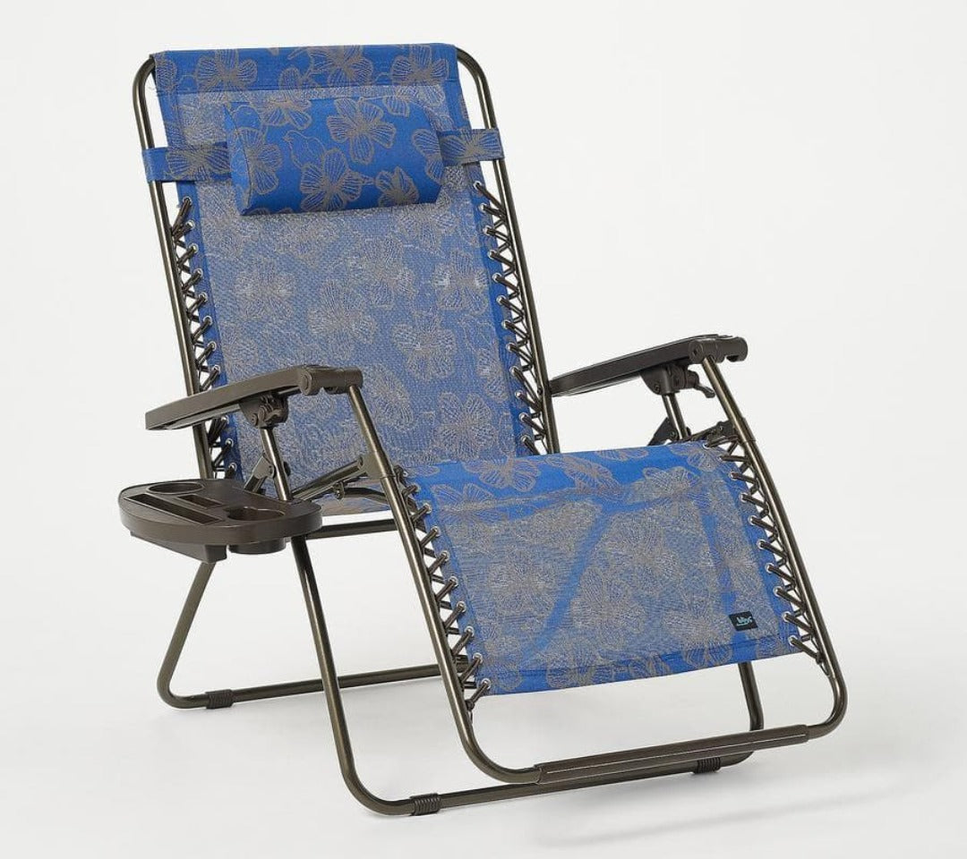 Bliss Hammocks XXL 33" Wide Zero Gravity Chair w/ Pillow & Drink Tray - Senior.com Outdoor Chairs