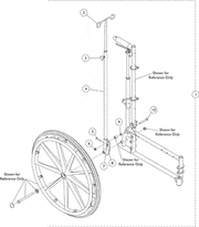 Invacare Telescoping IV Pole with Bracket for Invacare Reclining Wheelchairs - Senior.com Wheelchair Parts & Accessories