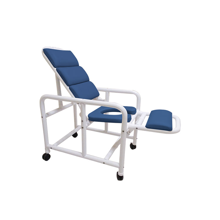 Mor-Medical Reclining PVC Shower Chair Commode with ELR - 20 Inch Seat - Senior.com PVC Shower Chairs