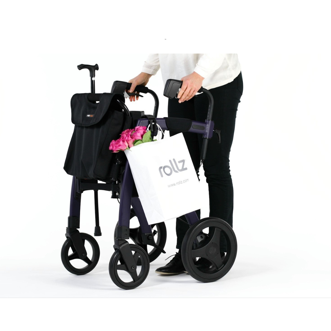 Rollz Motion Premium 2-in-1 Rollator & Transport Chairs - Senior.com Hybrid Transport Chair/Rollators